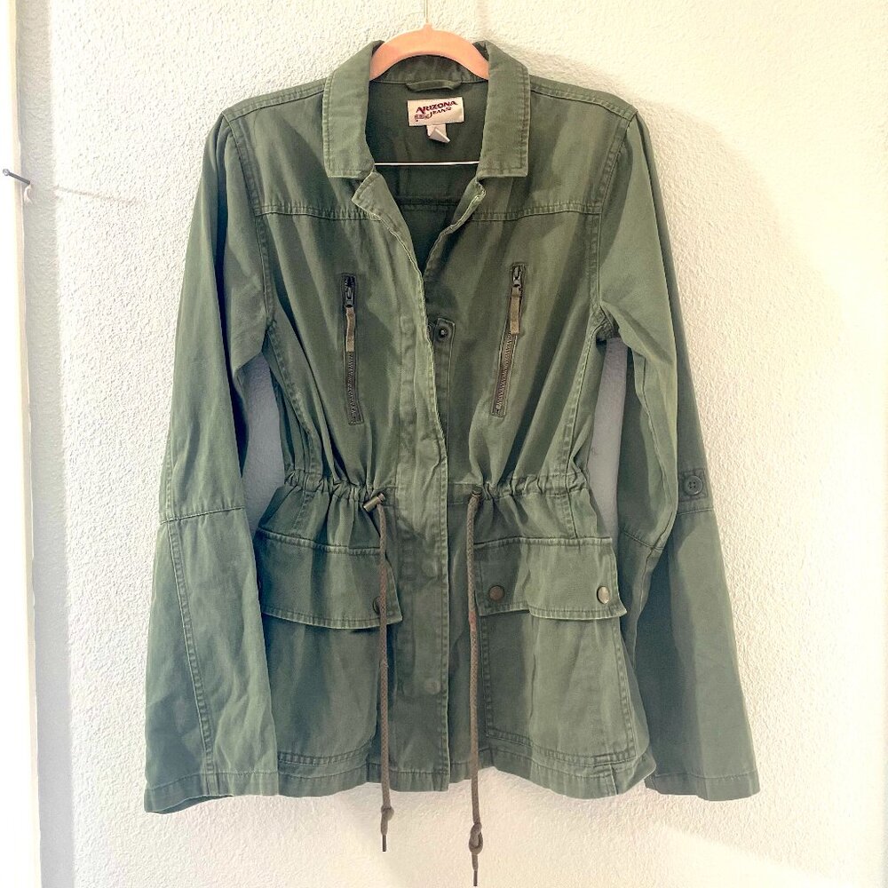 Arizona Jean Co. | Olive Grove Green Drawstring Anorak Jacket Medium